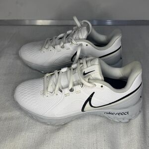 Nike White and Black React Sneakers